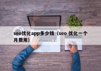 seo优化app多少钱（seo 优化一个月费用）